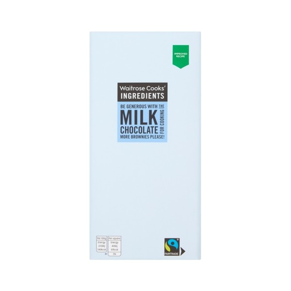 WAITROSE MILK COOKING CHOCOLATE