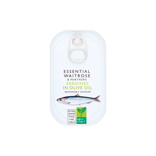 WAITROSE SARDINES IN OLIVE OIL DRAINED