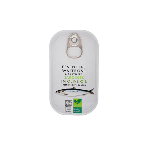 WAITROSE SARDINES IN OLIVE OIL DRAINED