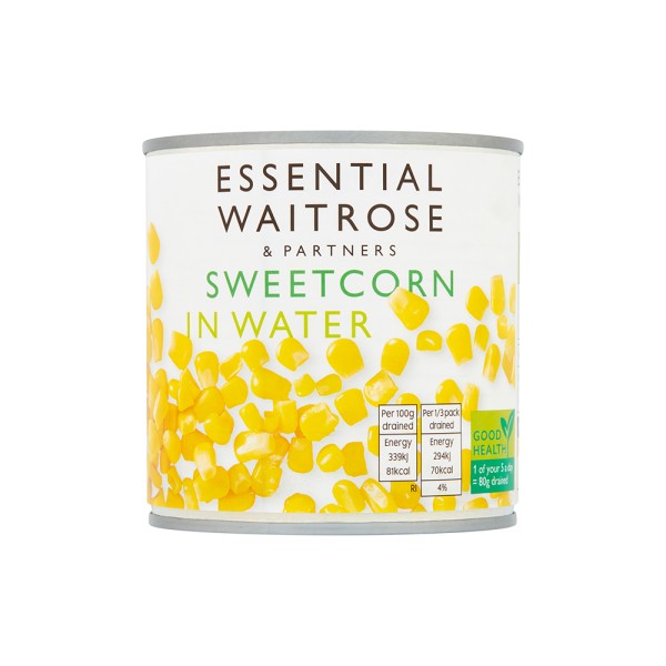 WAITROSE CANNED SWEETCORN