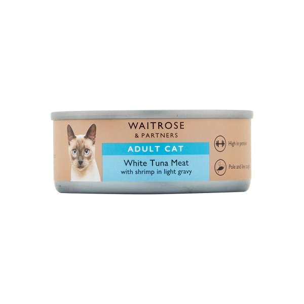 WAITROSE WHITE TUNA MEAT WITH SHRIMP
