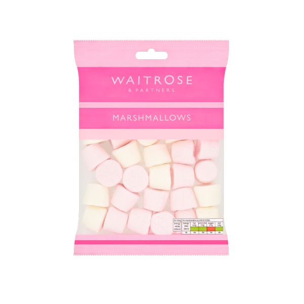 WAITROSE PINK + WHITE MARSHMALLOWS