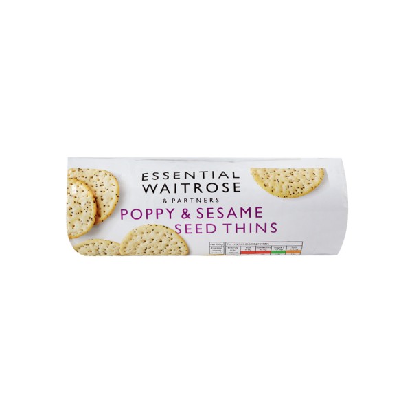 WAITROSE POPPY + SESAME SEED THINS