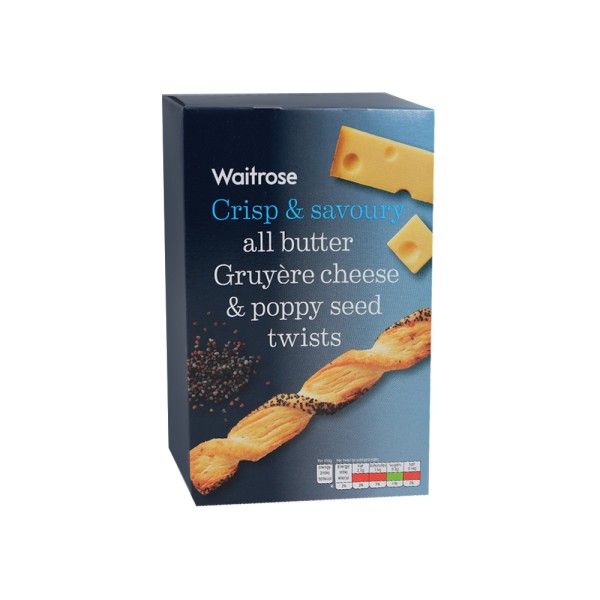 WAITROSE CHEESE + POPPY SEED TWISTS