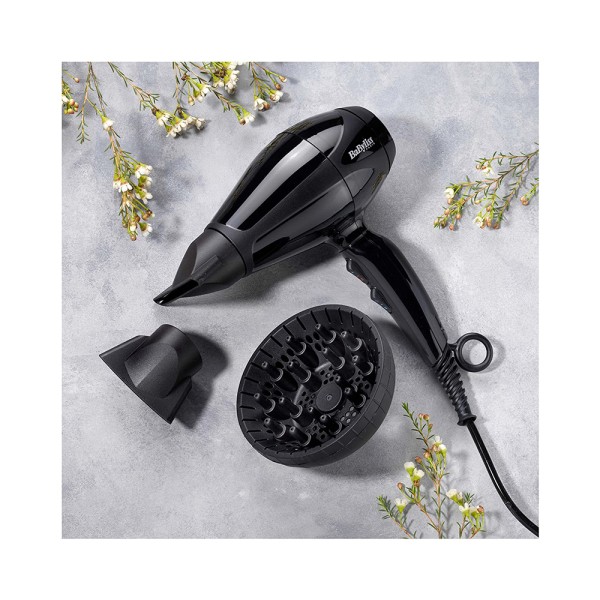 BABYLISS HAIR DRYER IONIC,3 HEAT, 2 SPD,CERAMIC,SLIM NOZLE