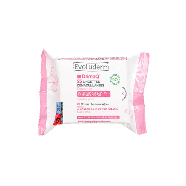 EVOLUDERM MAKE UP REMOVER WIPES ALL SKIN TYPESx25PC