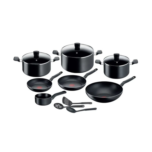 TEFAL SUPERCOOK SET BLACK 22+24+28+14+22+24+28CM
