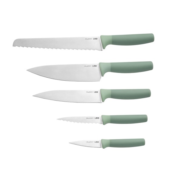 BERGHOFF LEO COMPLETE KNIFE SET GLINTS SLATE