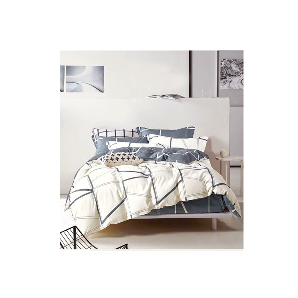 WINDSOR SP QUILT COVER SET PRINTED AE SATEEN DOUBLE