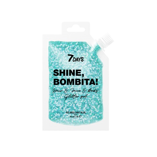 B.COLOUR BOMBITA HAIRFACEBODY GLITTER GELBRILLIANT BLUE