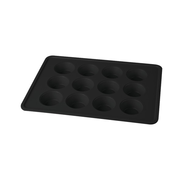 BERLINGER HAUS MUFFIN TRAY 12 ROWS MATT BLACK NONSTICK