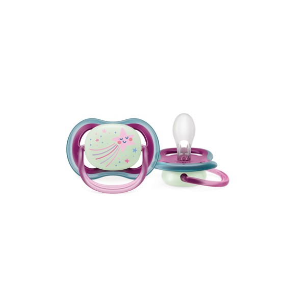 AVENT ULTRA AIR NIGHT SOOTHERS 6-18M GIRL