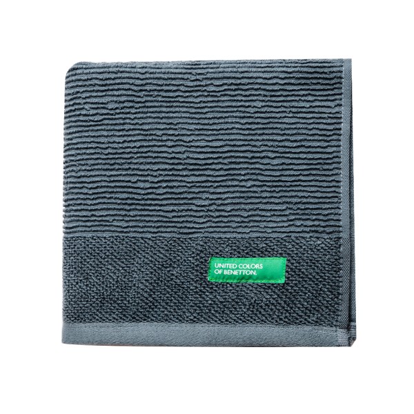 BENETTON HAND TOWEL 50X100CM 450GSM 100PCENT COTTON GREY 