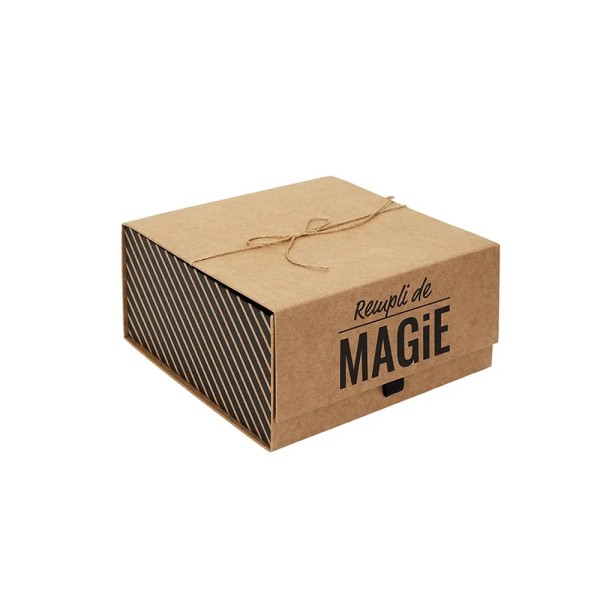 PARTY TIME KRAFT GIFT BOX 25X25X12CM