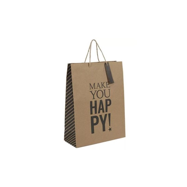 PARTY TIME KRAFT GIFT BAG 28X12X37CM