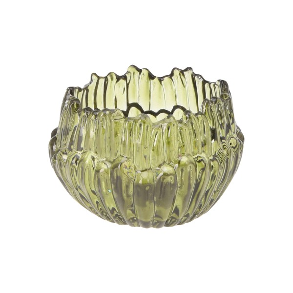 TEALIGHTHOLDER LEAF DESIGN PEACHY PINES
