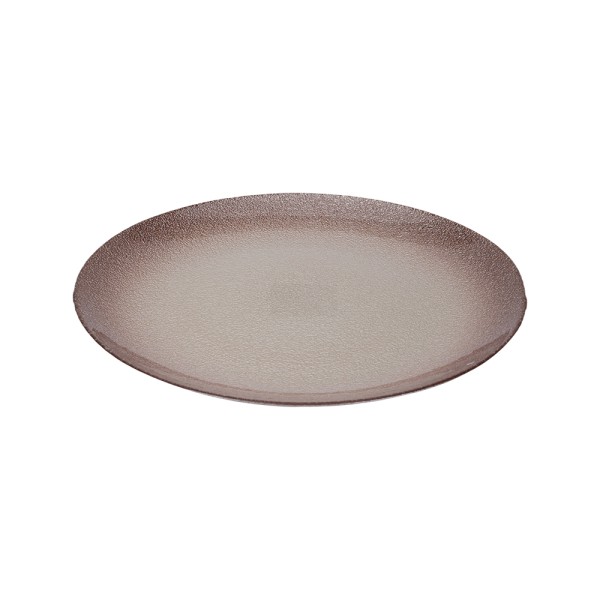 GLASS SERVING PLATE DUO IVORY MOKA