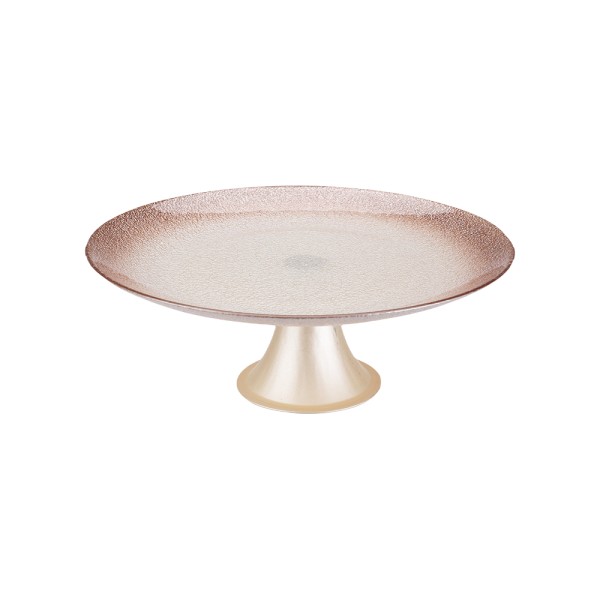 GLASS CAKE STAND DUO IVORY MOKA