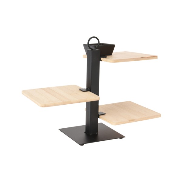 EH FOOD STAND 3 LAYERS WOOD+METAL