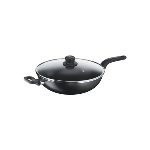 TEFAL COOK EASY WOKPAN+LID BLACK