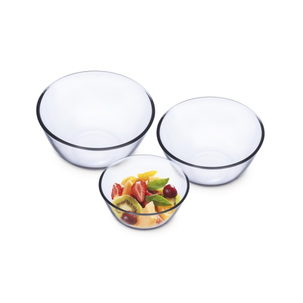 SIMAX GLASS BOWL SET 0.5+1.3+2.5L