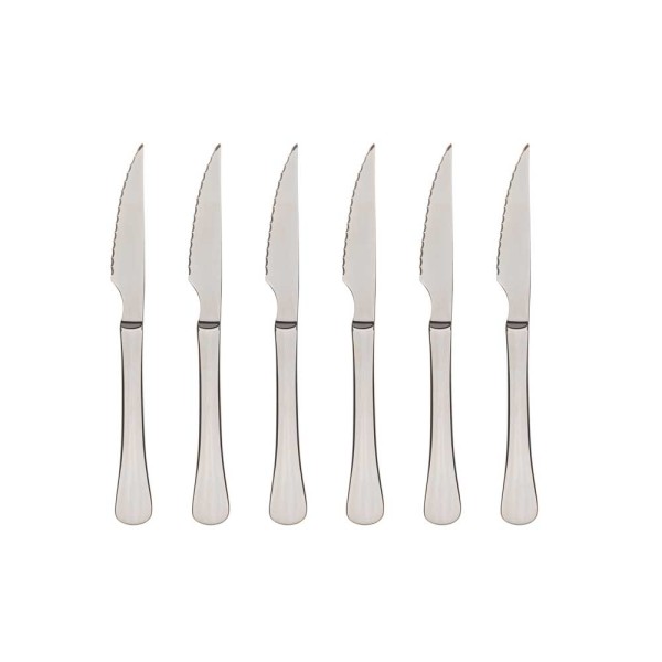 BERGNER MUNICH STEAK KNIFE SET SILVER SHINY