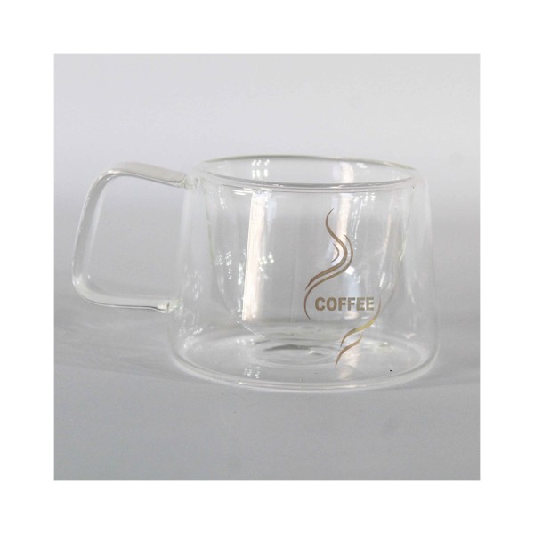360 DOUBLE GLASS COFFEE PRINTED