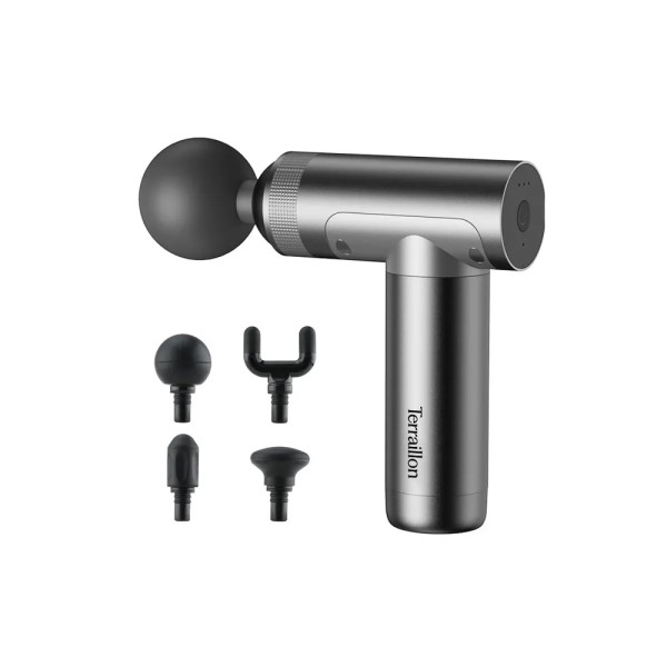 TERRAILLON GUN MASSAGER 5 TIPS 4 SILICONE 1 HEATED 3SPD