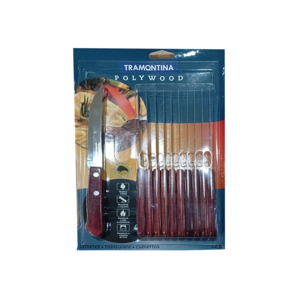 TRAMONTINA POLYW RED STEAK KNIFE SET