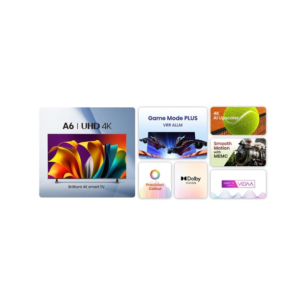 HISENSE LED TV UHD 4K SMART AIR PLAY ALEXA & RECEIVER BUIL