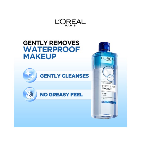 LOREAL MICELLAR WATER DEEP CLEANSING EVEN FOR SNSTV SKN