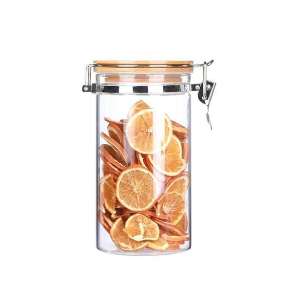 360 GLASS JAR W.WDN PRESSURE LID 