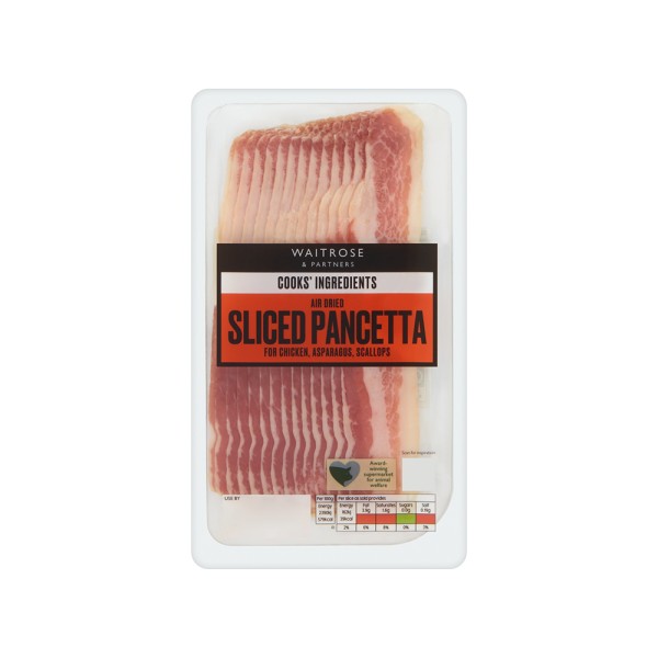 WAITROSE SLICED PANCETTA