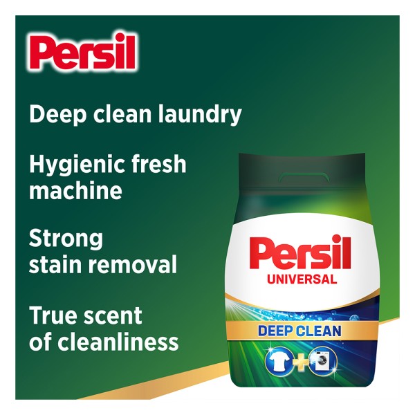 Persil Deep Clean Universal Low  foam Powder Laundry Detergent 8Kg (26 Washloads), Clothes Detergent, Deep Clean Laundry and Hygienic Freshness for Machine