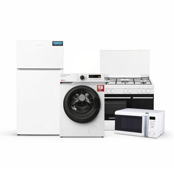 CAMPOMATIC FRIDGE 21CFT+WASH 7KG 1200+GAS 90+MICROWAVE 23LT