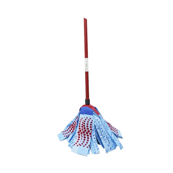 Vileda 3action Supermocio Floor Mop with a Stick, Versatile, Red Spot Eraser, Blue Microfibre, 3d Red Spots, 14 X 7 X 157 Cm