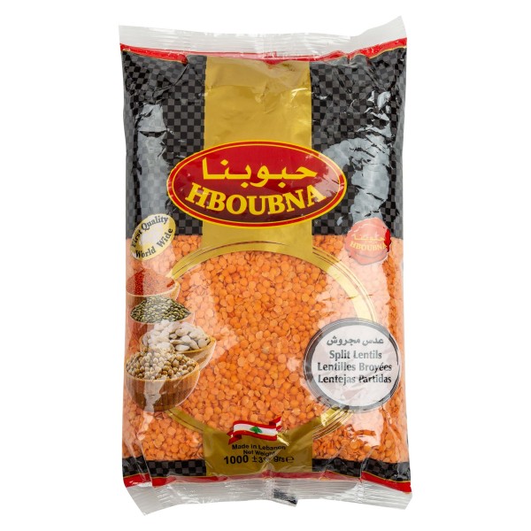 Hboubna Split Red Lentils 1000G 141638-V001 by Hboubna