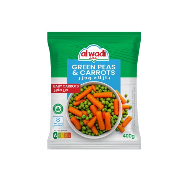 Al Wadi Al Akhdar Frozen Fine Peas & Baby Carrots 400g 146247-V001 by Al Wadi Al Akhdar