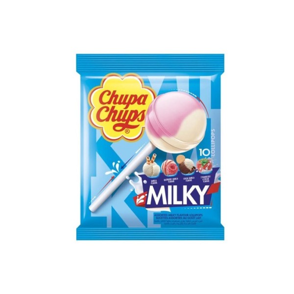 CREAMY FLAVOR LOLLIPOP 10PC 198590-V001 by Chupa Chups