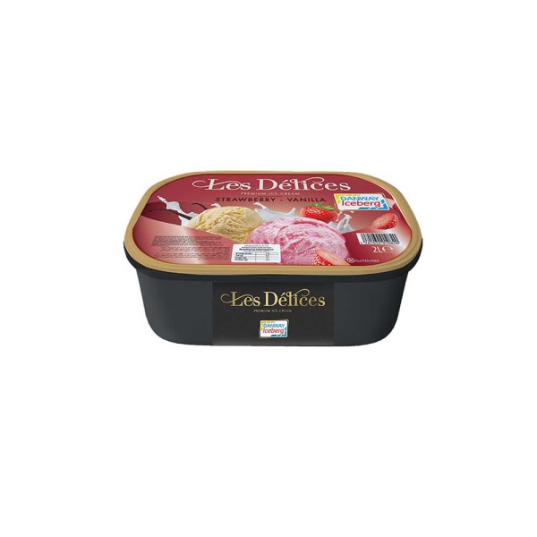 DANISH ICEBERG LES DELICES VANILLA STRAWBERRY