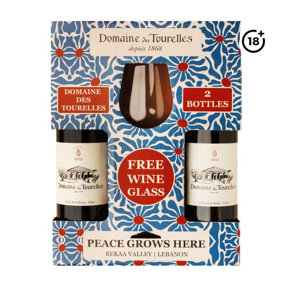 DOMAINES DES TOURELLES 2X RED WINE + 1 FREE GLASS