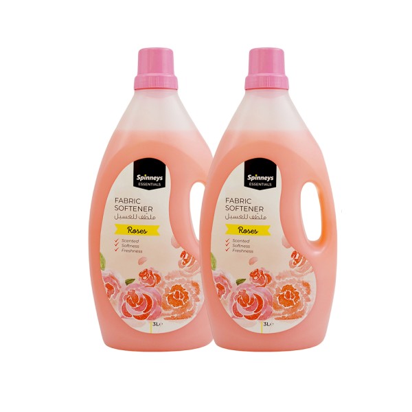SPINNEYS ESSENTIALS 2xFABRIC SOFTENER ROSE AT SP