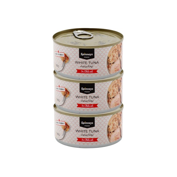 SPINNEYS 3XWHITE MEAT TUNA CHILLI IN VEG.