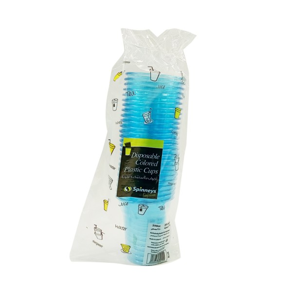 SPINNEYS ESSENTIALS PLASTIC COLORED CUP BLUE