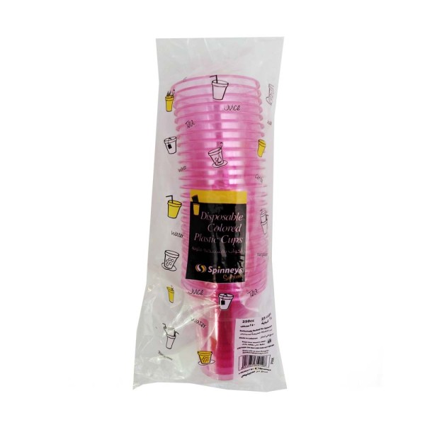 SPINNEYS ESSENTIALS PLASTIC COLORED CUP PINK