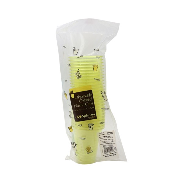 SPINNEYS ESSENTIALS PLASTIC COLORED CUP YELLOW