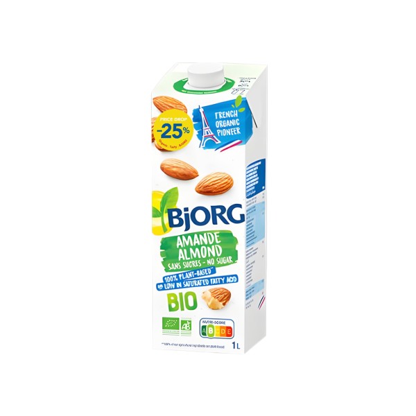 BJORG AMAND MILK SUGAR FREE -25PCUT