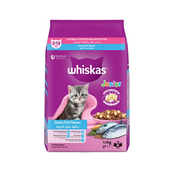 WHISKAS DRY CAT OCEAN FISH MILK
