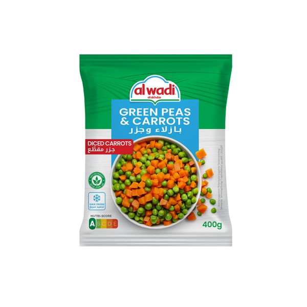 Al Wadi Al Akhdar Frozen Green Peas & Diced Carrots 400g 432869-V001 by Al Wadi Al Akhdar