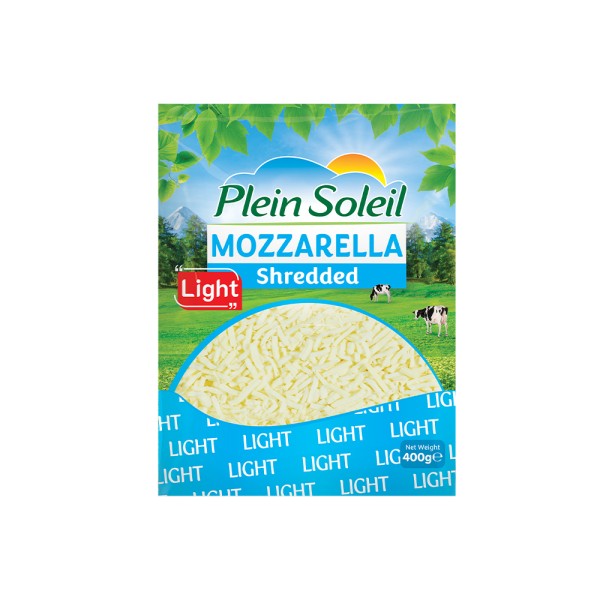 Plein Soleil Shredded Mozzarella Light 400G 438687-V001 by Plein Soleil